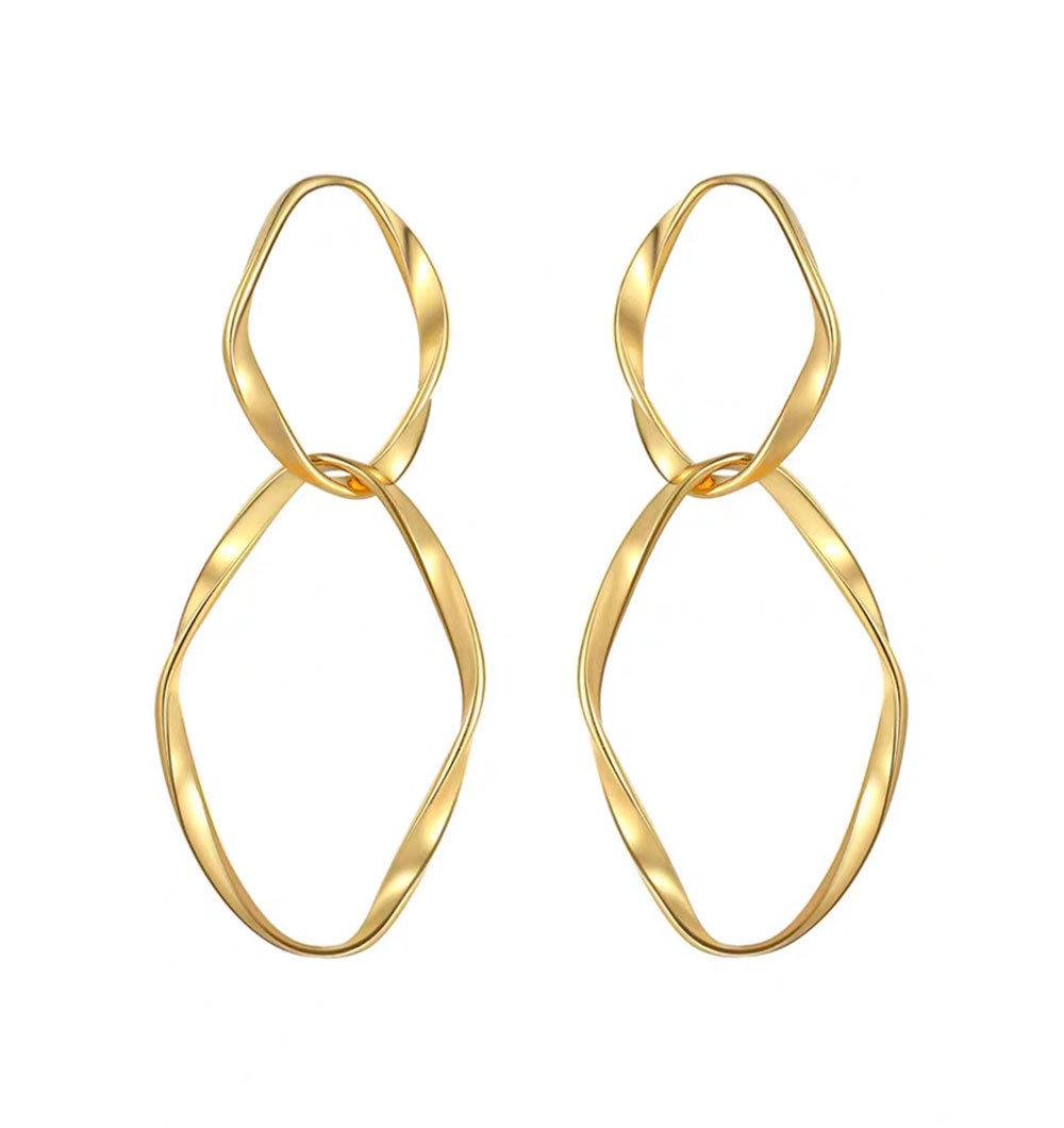 925 Silver Fashion Jewelry Fashion Accessories Simple Design Gold Plated 925 Sterling Silver Fashion Jewellery Factory Wholesale Fine Earrings