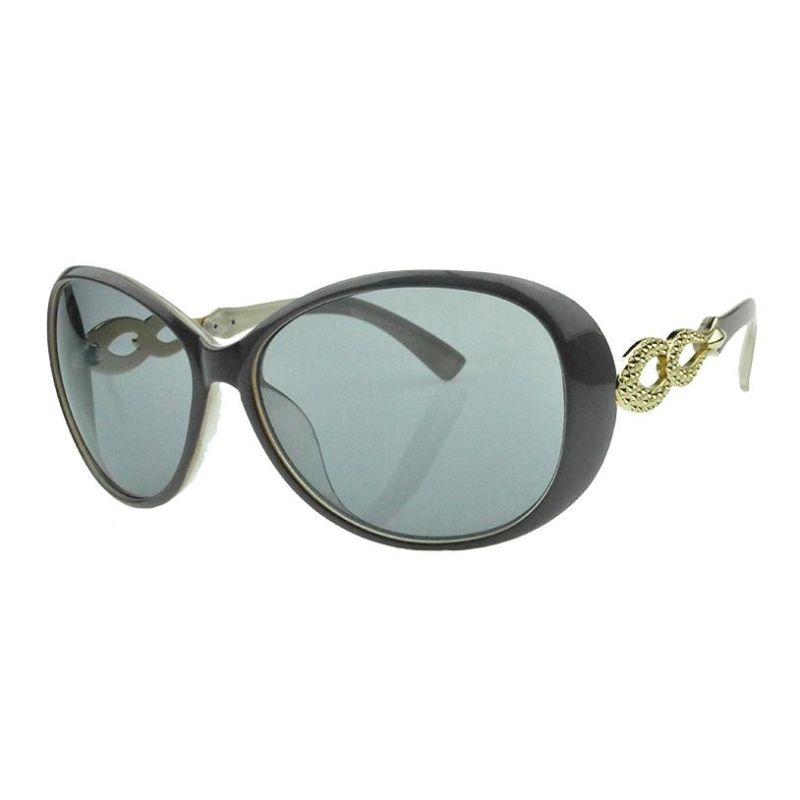 2018 Oval Shape Metal Decoration Sunglasses for Women