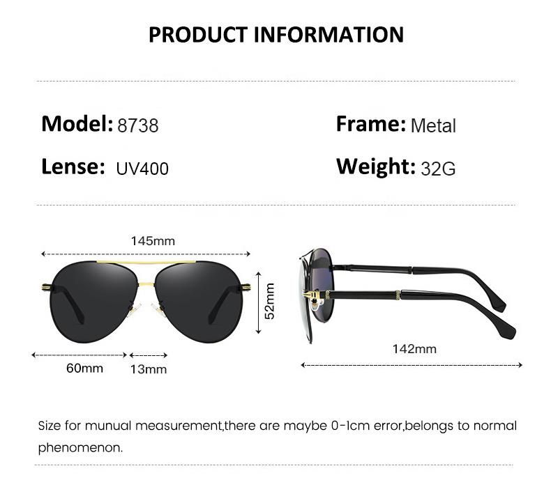 High Quality Wholesale Double Bridge Fashion Brand Men Tac Polarized Pilot Metal Custom Designer Sunglasses