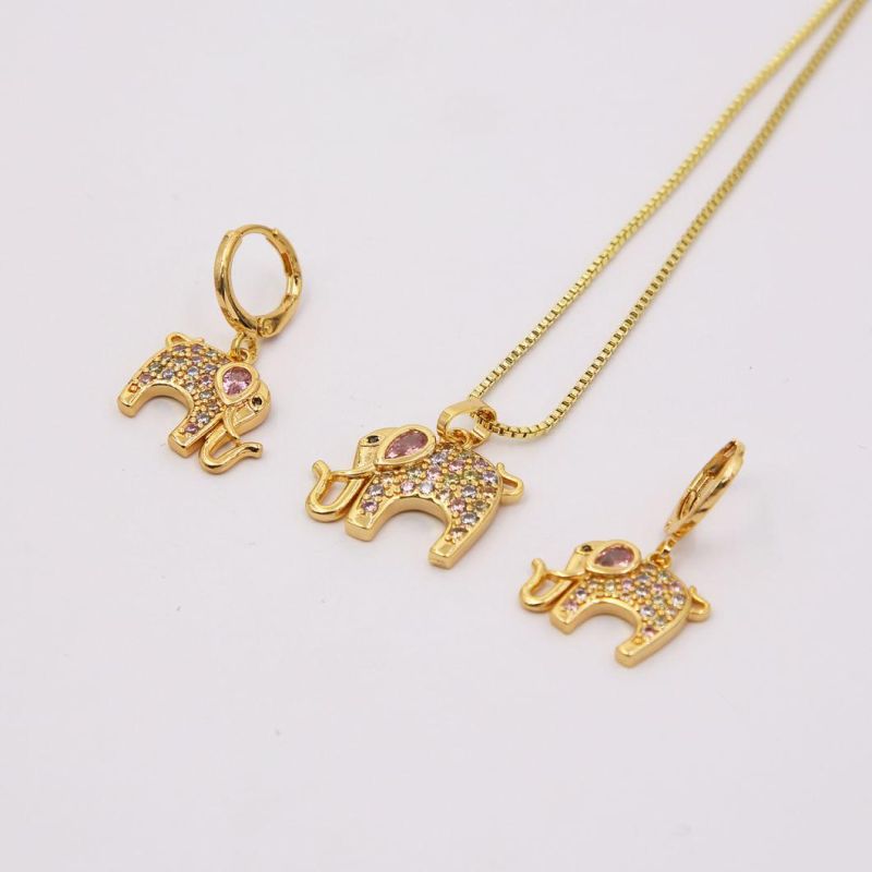 Cheap Costume 18K 14K Gold Plated Necklace Earrings Jewelry Set