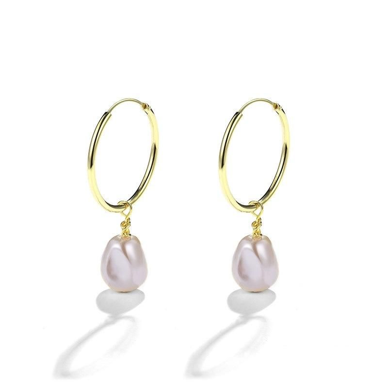 2022 Newest Fashion Silver or Brass Baroque Pearl Earring for Women
