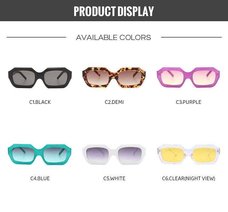 Hot Sales Fashion Leopard-Print Plastic Square Sun Glasses 2022 Retro Vintage Rectangle Sunglasses