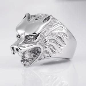 Wholesale Jewelry Wolf Ring in Stainless Steel