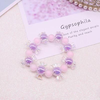 Fashion Jewelry Children&prime;s Bracelet Cute Candy Frosted Beads String Bracelet