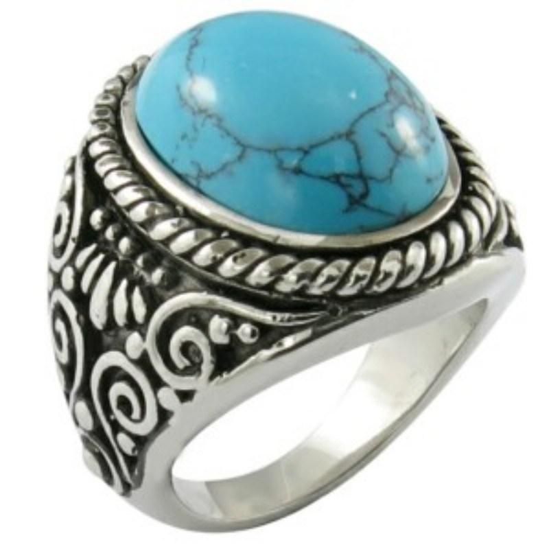 Fashion Jewelry Big Turquoise Finger Ring