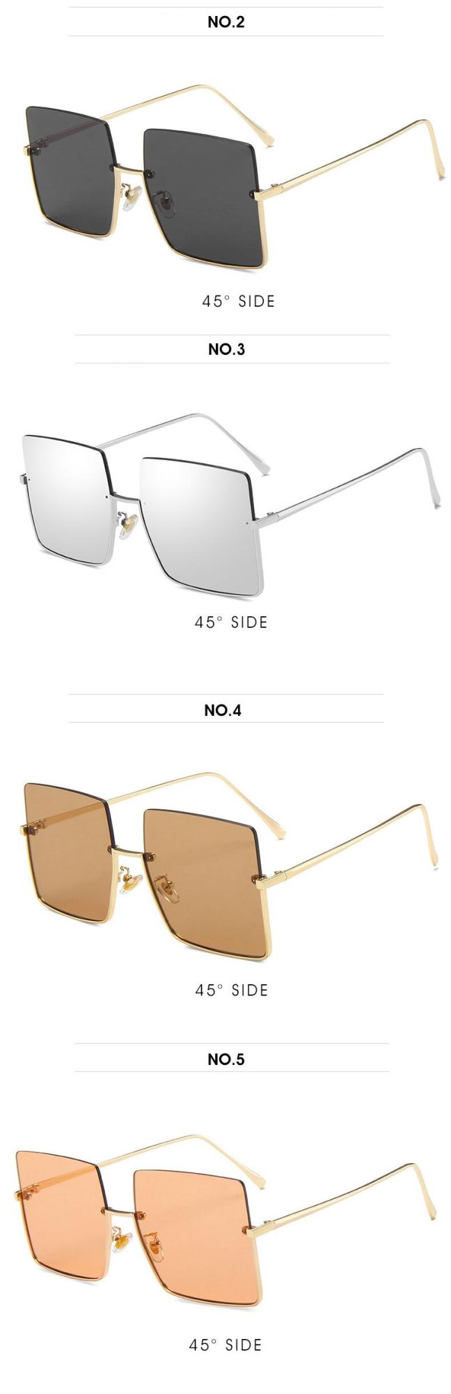 2022 New Wholesale Female UV400 Sunglasses Luxury Women Metal Frame Eyewear Custom Printed Fashion Sunglasses
