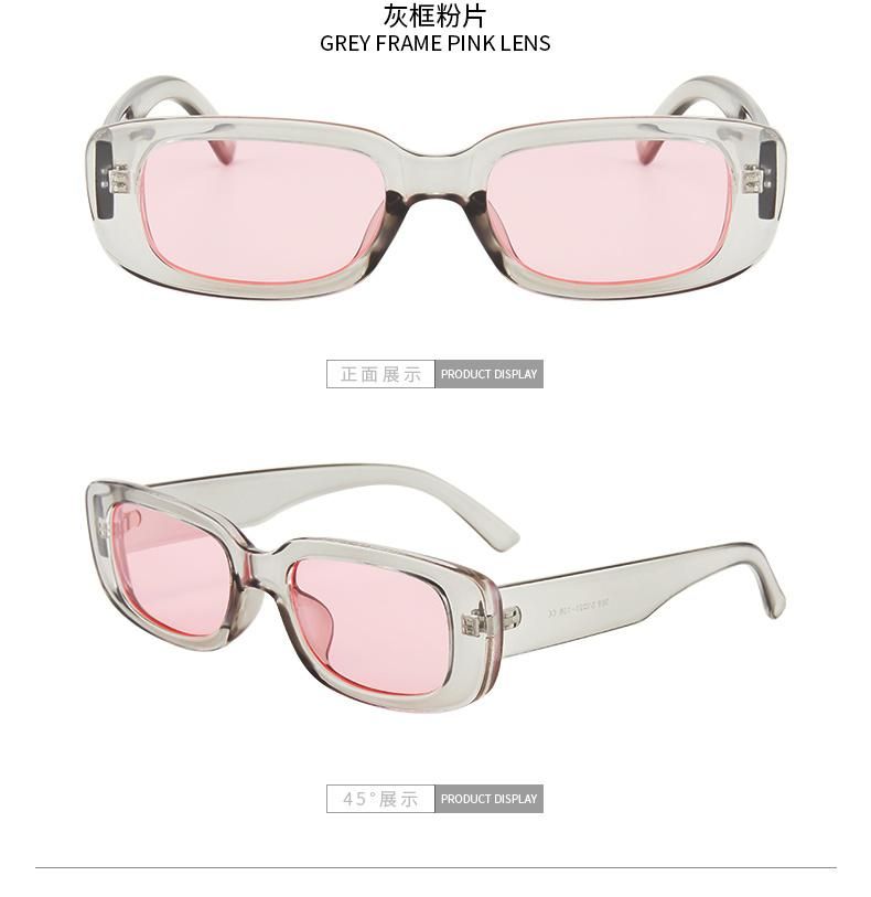 2021 Fashion Newest Custom Logo Popular Orange Pink Gradient Shades Sunglasses UV400 Small Square Women Sun Glasses