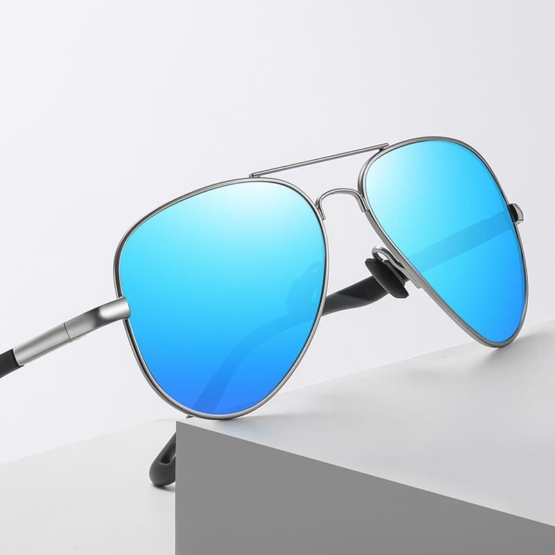 Durable Aviator Style Multi Colors Metal Frame Polarized Sunglasses