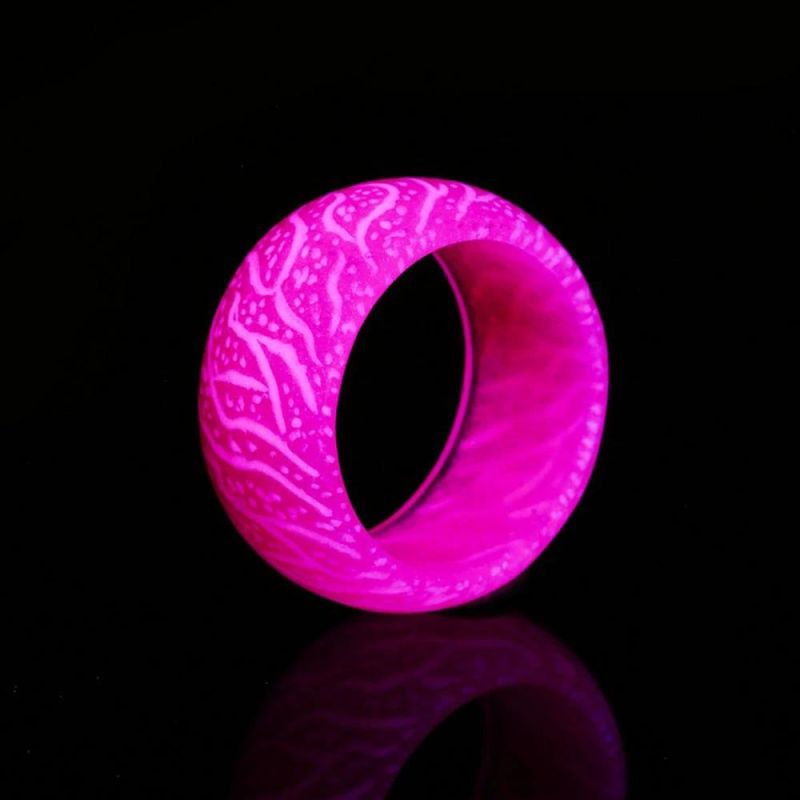 New Design Luminous Purple Blue Ring Glowing in The Dark for Women Men Jewelry Ring