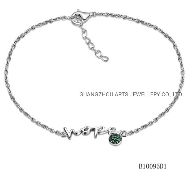 Express Your Wish Series "Hope" 925 Silver Sterling Bracelet Jewelry