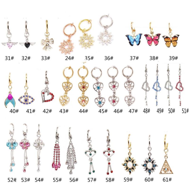 Stainless Steel Non-Piercing Belly Rings Collection Non Piercing Jewelry (sold as piece)