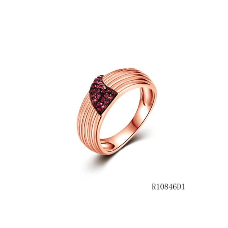 Fashion 925 Silver with CZ Thread Line Ring for Women