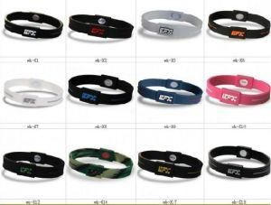 High Quality Plastic Promotional Gift 3D Power Silicon Bracelet (PSB-006)