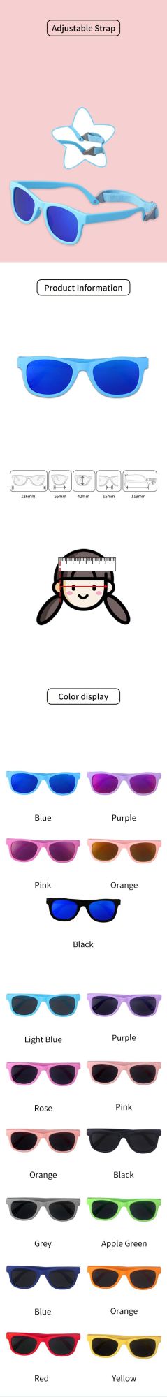 2021 Foreign Trade Cross-Border New Children′ S Fashion Outdoor Leisure Soft Polarized Sunglasses Anti-Ultraviolet UV400 Fck755