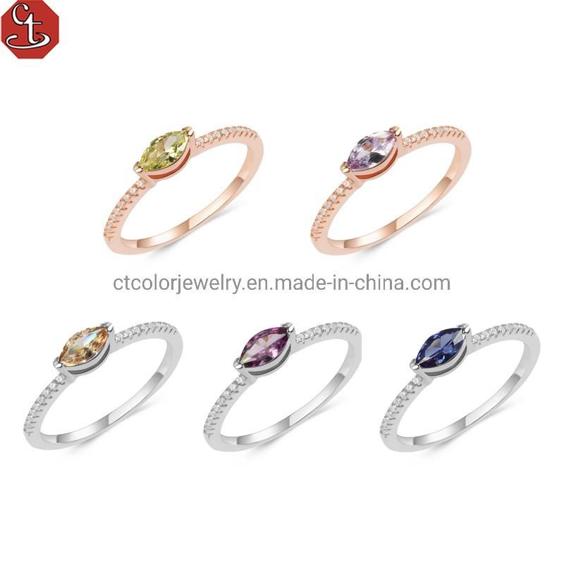 Fashion jewelry colorful Gemstone 925 silver Ring for gift