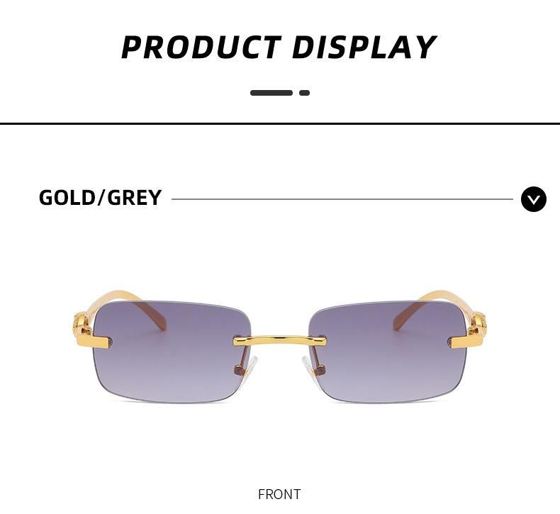 Fashion Metal Rimless Good Quality Man Sunglasses