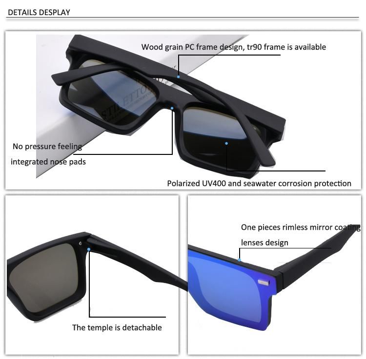 2022 Polarized Women Retro Rimless Fashion Square Sunglasses