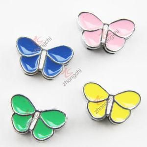 Cheap Jewelry Silver Butterfly Spacer Slider Beads Fit Bracelet (JP08)
