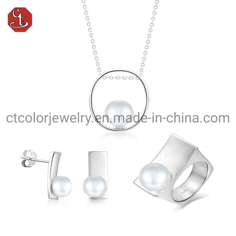 18K Rose Plated Custom 925 Sterling Silver Jewelry Black Pearl Silver Earrings Fashion Jewelry