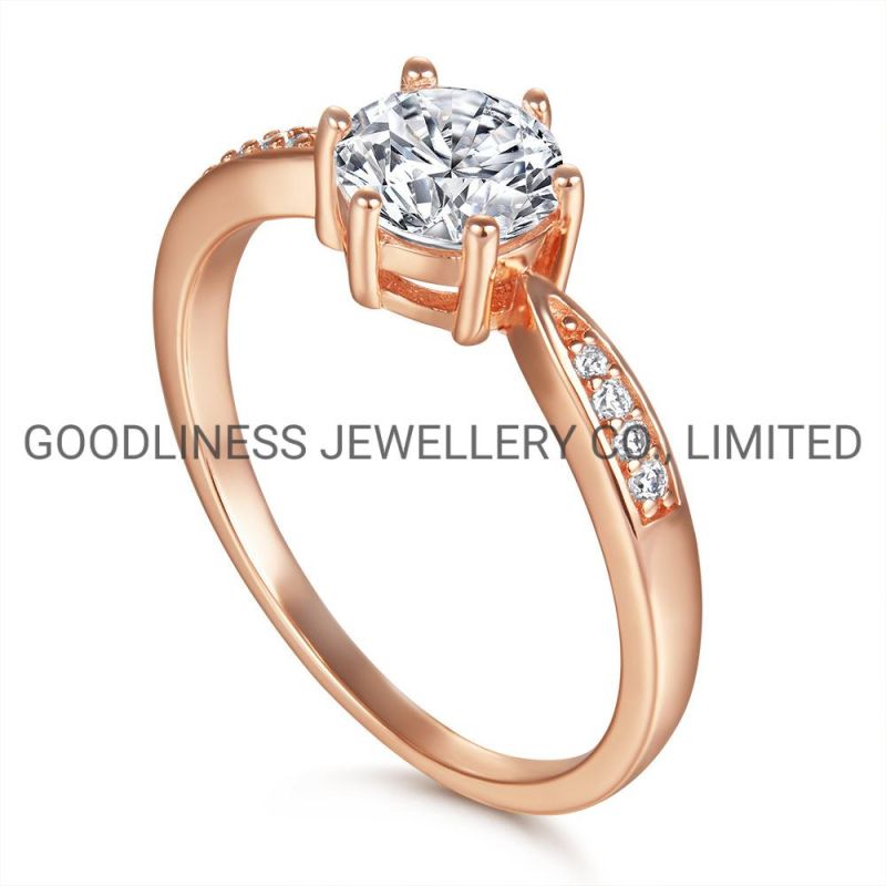 925 Sterling Silver Women CZ Simple Rings Jewelry