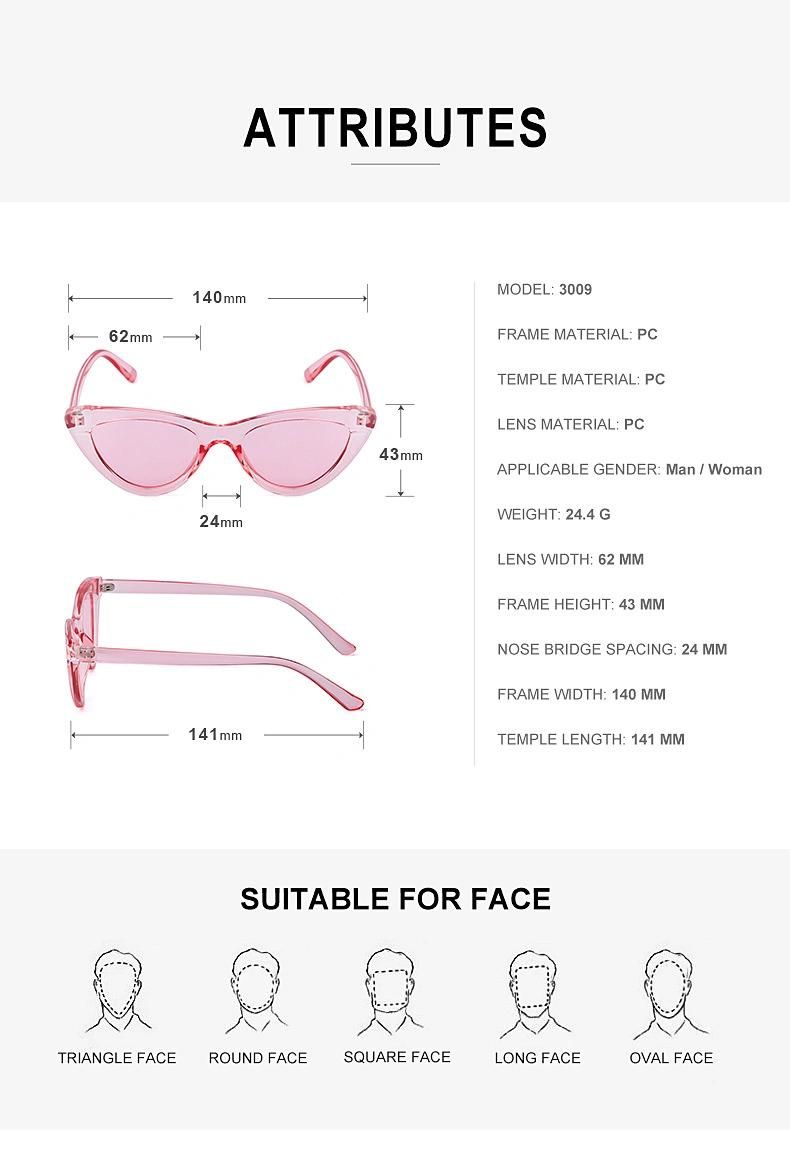 Women Cheap Wholesale High Quality Sun Glasses UV400 Custom Logo Cat Eye Frame Trendy Fashion Sunglasses Wholesale Sunglass