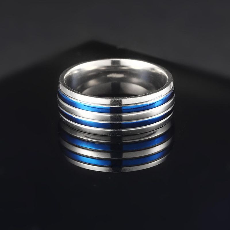 2022 New Custom Trendy Couple Titanium Steel Mens Dainty Ring Cheap Stainless Steel Men Gents Luxury Jewelry Ring Set