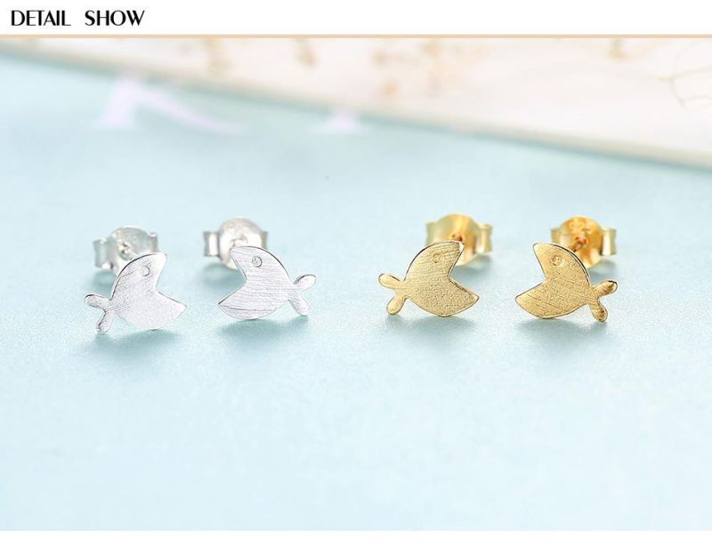 Greedy Fish Mini Ear Piercing Studs for Women