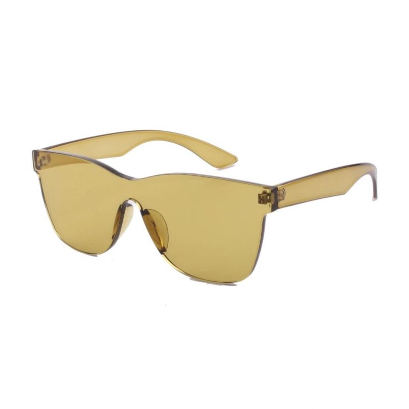 2017 Hot Selling One Piece Injection Sunglasses with Colorful
