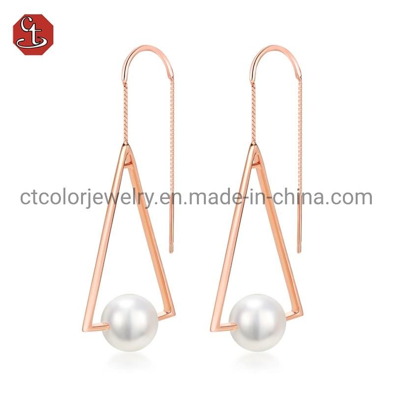 Fashion 925 silver Earring Hot sale trangle temperament Earrings for gift