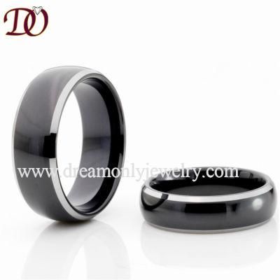 Very Cool Tungsten Ring with Black Plated Tungsten Couple Ring