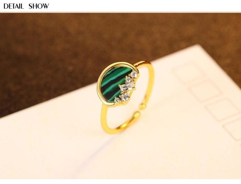 Custom Make Green Silver Ring with AAA Cubic Ziron