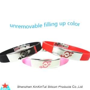 Fashion Silicone Bracelet with Buckle and Clasp (XXT10017-16)