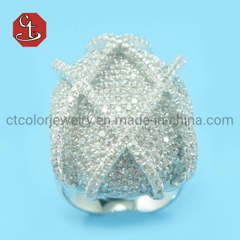 Hot Sale Women Finger Ring Cubic Zirconia Fashion Popular Bridal Rings Jewelry for Wedding Party Lady Accessories