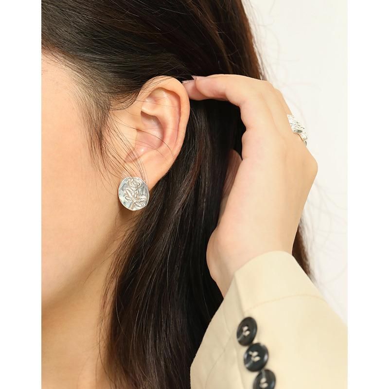 Fashion Vintage Romantic Rose Round Earrings Jewelry