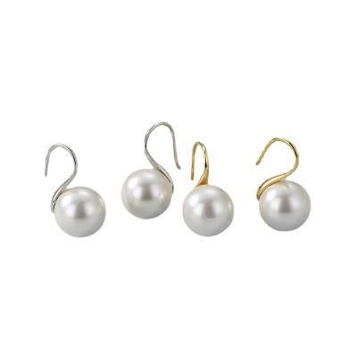 Ins Best Sell Luxury Good Design High Heeled Shoes Shape 925 Sterling Silver Hook Earring with Freshwater Pearls Hook Fashion Bijoux Jewelry