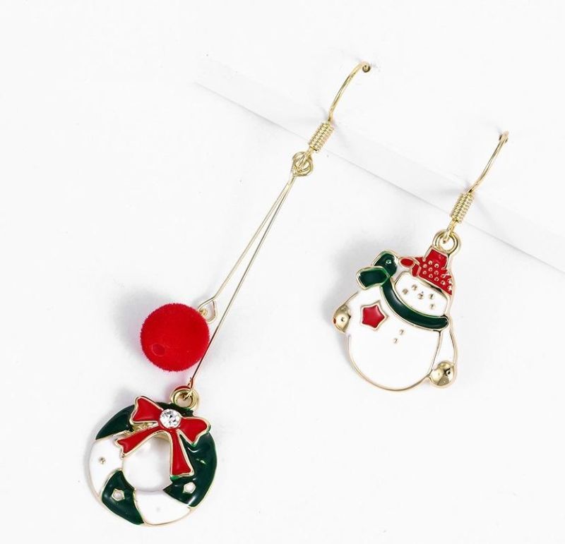 New Arrival Snowman Rhinestone Women′ S Drop Earring Drop Jewelry