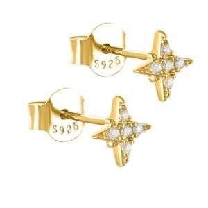 OEM Fashion Cool Golden Star Diamond Ear Studs Female Accessories Earrings Big Pearl Stud Earrings