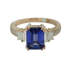 18k High End Tanzanite&Diamond Ring (BLR38)