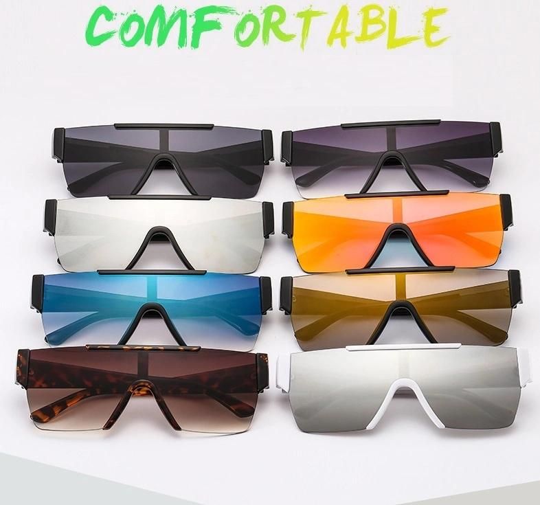 2020 New Frameless One-Piece Plastic Sunglasses