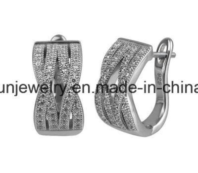 Sterling Silver Jewelry Fashion Huggies Earring for Women