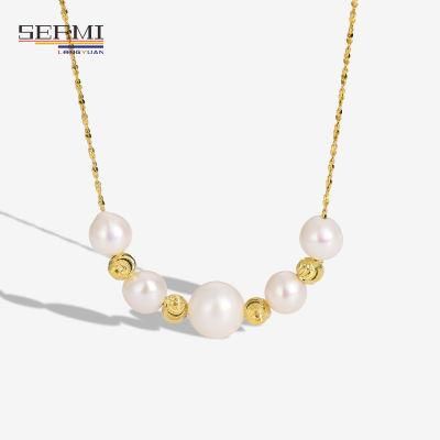 Freshwater Pearl Extremely Fine Women S925 Silver Clavicle Chain Necklace