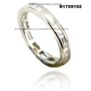 Channel Set 925 Sterling Silver Ring