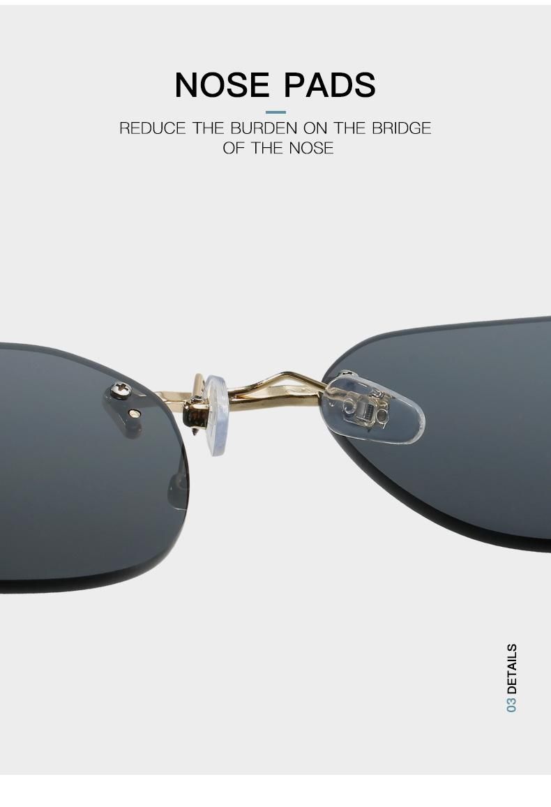 New European and American Personality Borderless Sunglasses for Men and Women