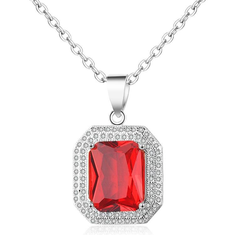 Fashion Women Imitation Silver Jewelry Charm Necklace Pendant