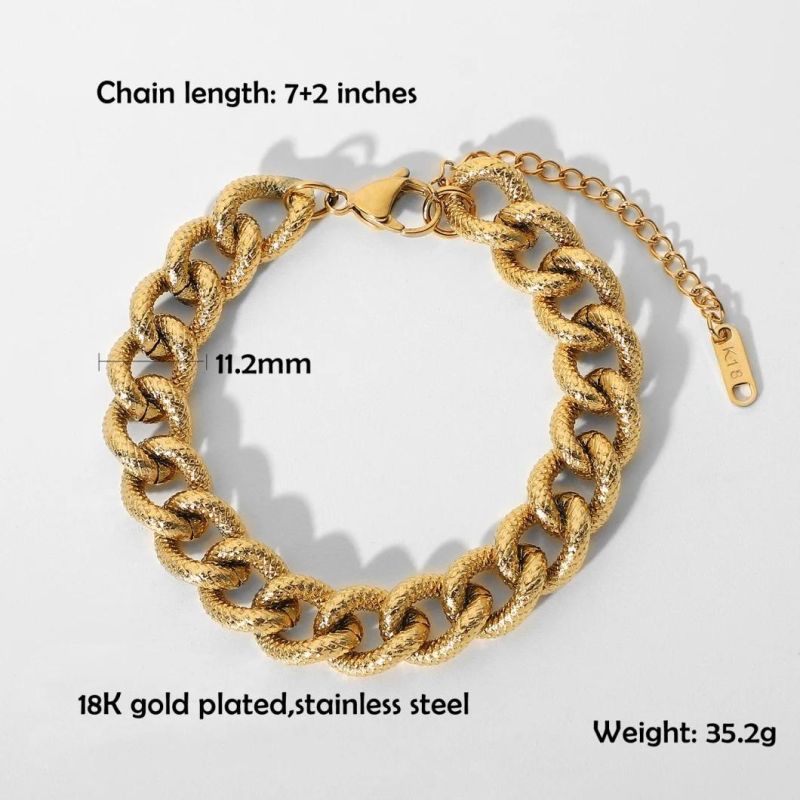 Stainless Steel Rope Link Bracelet for Mens Womens