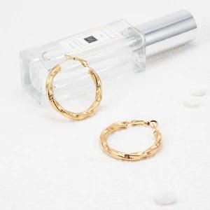 Fashion Twisted Hoop Stainless Steel Earrings Women