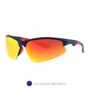 PC Polarized Sports Sunglasses, Plastic Half Frame Sp8001-02
