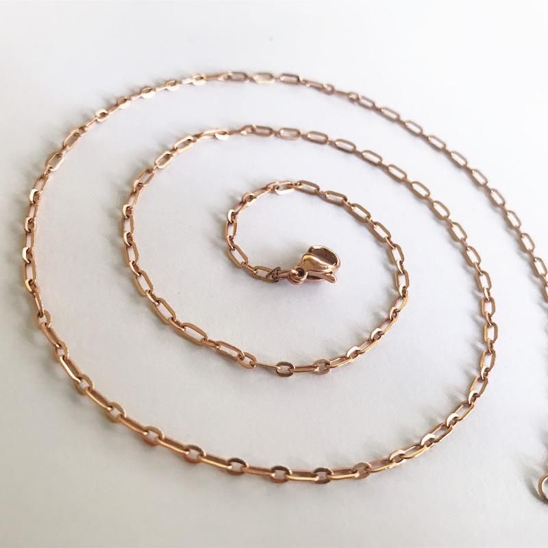 Fashion Accessories Stainless Steel Flat Length 1: 1 Cable Chain Jewelry Design