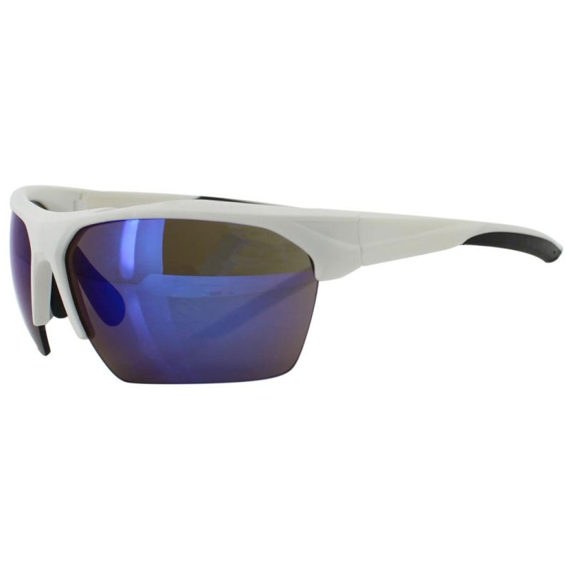 2020 Oversized Wrapped Half Frame Sports Sunglasses