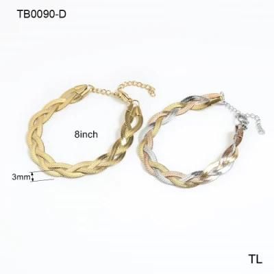 Manufacturer Customized Fashion Jewelry Gold Plated No Color Change Women&prime;s Stainless Steel Gold Plated Fashion Bracelet Supplier